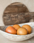 Curved Oval Marble Bowl - grey and beige variants
