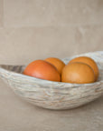 Curved Oval Marble Bowl - grey and beige variants