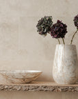 Curved Oval Marble Bowl - grey and beige variants