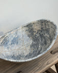 Curved Oval Marble Bowl - grey and beige variants