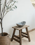 Curved Oval Marble Bowl - grey and beige variants