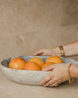 Oval bowl - grey marble