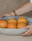 Oval bowl - grey marble