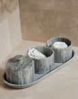 Storage jars - 3-piece set incl. tray