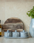 Storage jars - 3-piece set incl. tray