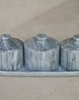Storage jars - 3-piece set incl. tray
