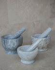 Mortar in light marble - 3 different sizes