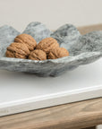 Marble seashell bowl grey