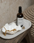 Oval marble tray - Small. Light and dark variant.
