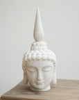 Buddha Head - white marble