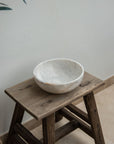 Round bowl - white marble