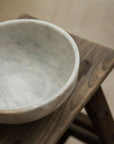 Round bowl - white marble