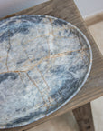 Oval marble tray – grey