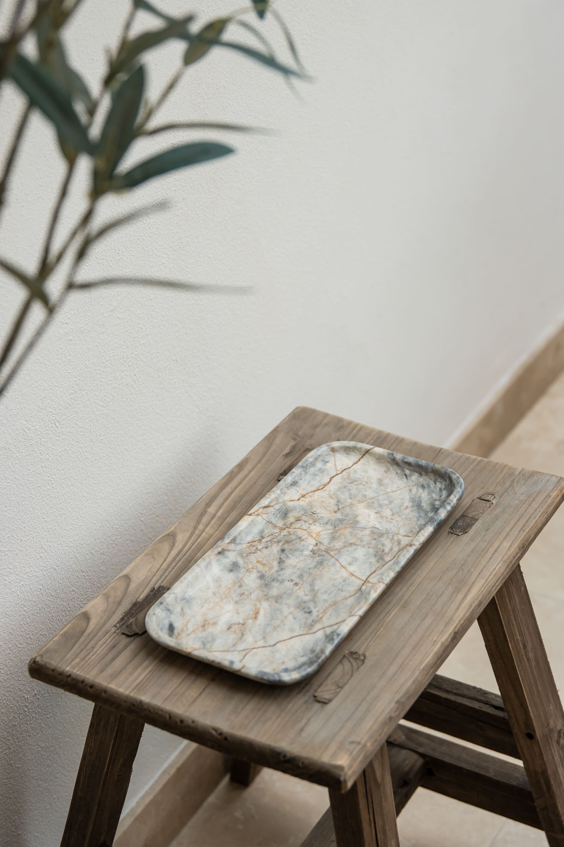 Marble tray - grey